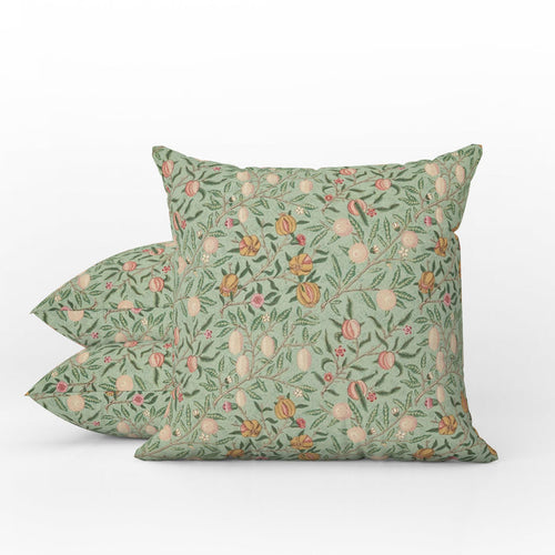 Fruit Outdoor Pillow William Morris Sage Green