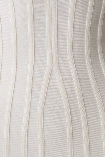 Gia Bandage Knit Midi Dress - Ivory