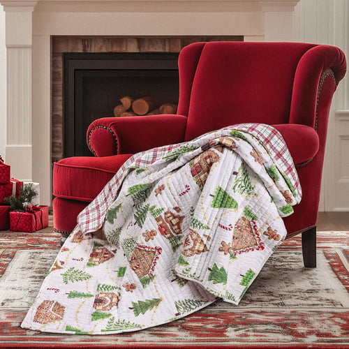 Levtex Home Gingerbread Village Quilted Throw Throws