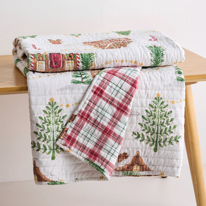 Levtex Home Gingerbread Village Quilted Throw Throws