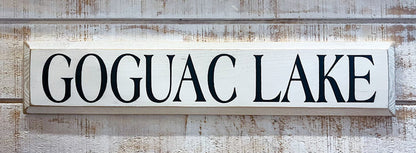 Goguac Lake Wooden Sign