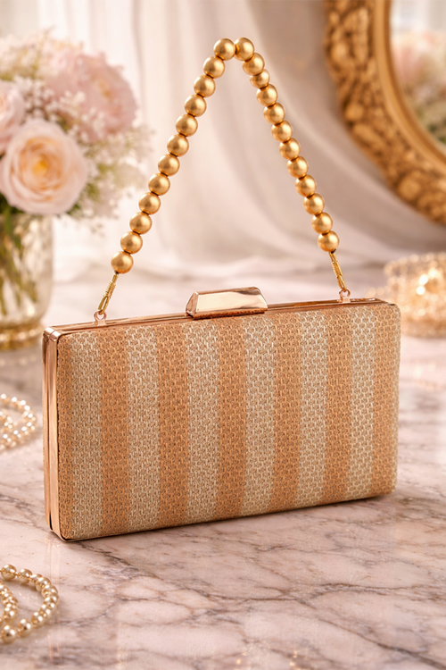 Gold Brocade Clutch
