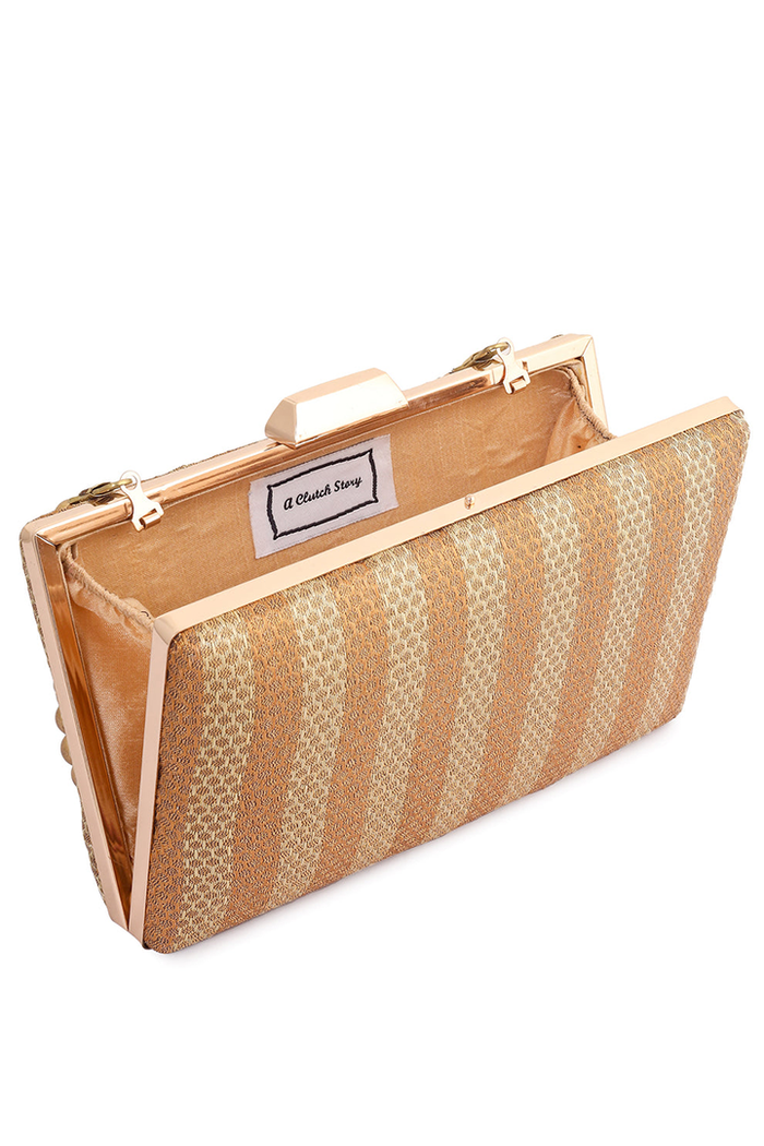 Gold Brocade Clutch