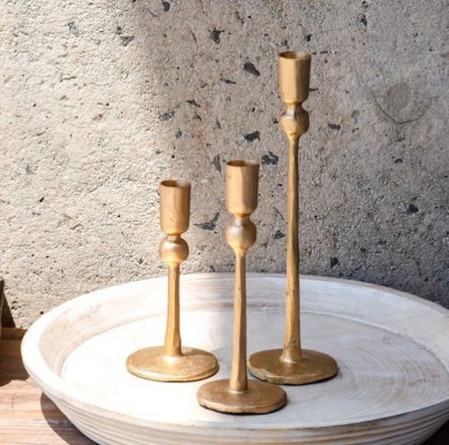 Gold Iron Ball Candle Stands (3 sizes)