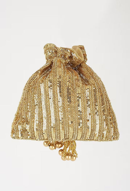 Gold Sequins Potli