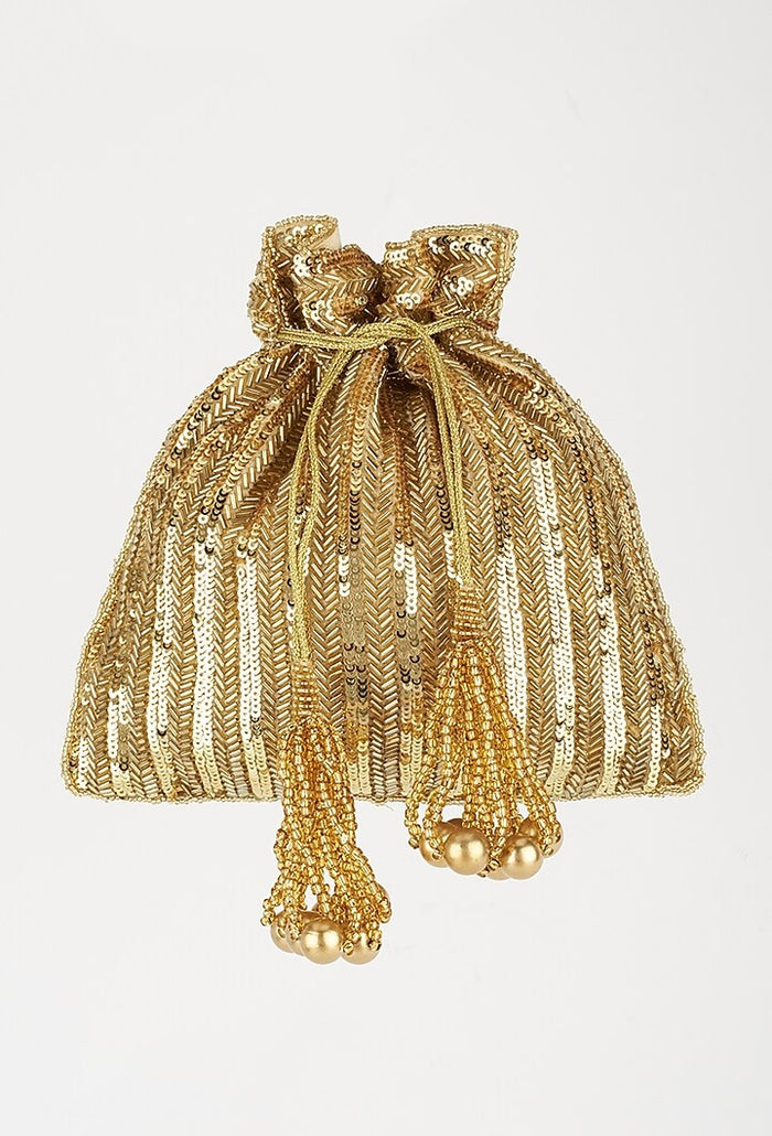 Gold Sequins Potli