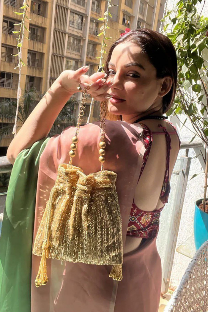 Gold Sequins Potli