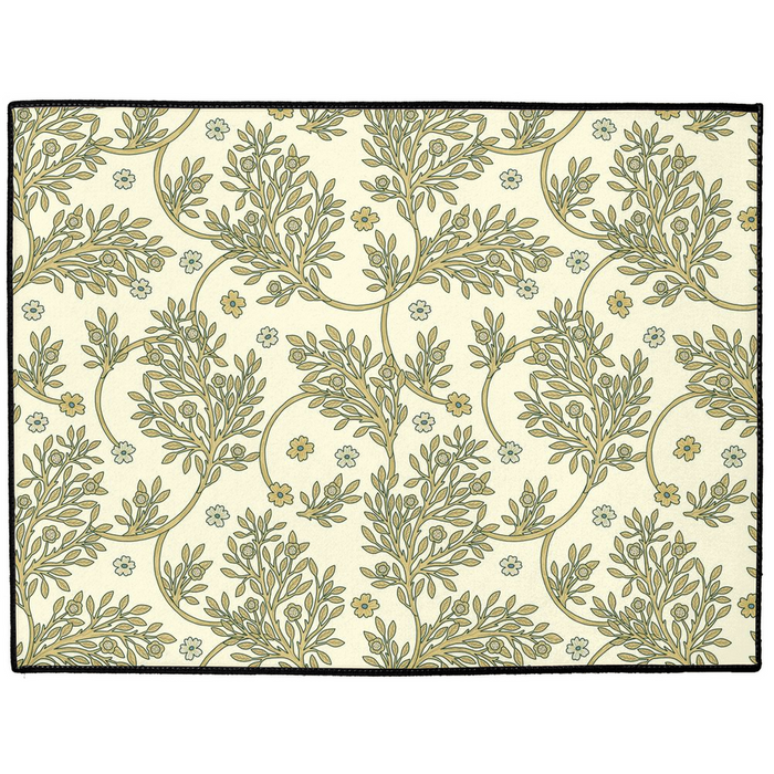 Golden Leaf Indoor/Outdoor Floor Mat William Morris Cream Gold