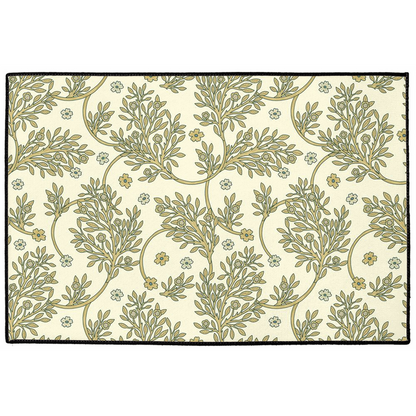 Golden Leaf Indoor/Outdoor Floor Mat William Morris Cream Gold