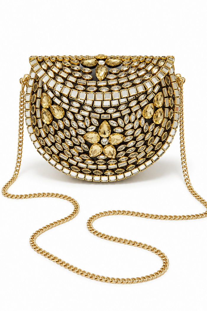 Golden Luxe Kundan Clutch