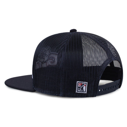 Gonzaga University Class of '92 trucker hat, angled rear view showing mesh panels and snapback closure