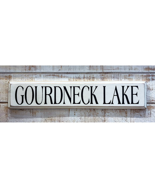 Gourdneck Lake Wooden Sign
