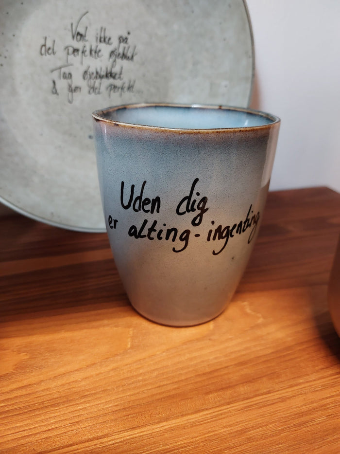 Grå kaffekopp "Till dig"