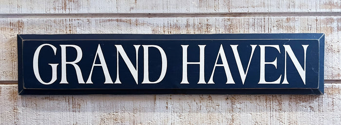 Grand Haven Wooden Sign