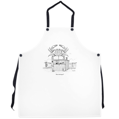Grilling Aprons - "How's the burger?"