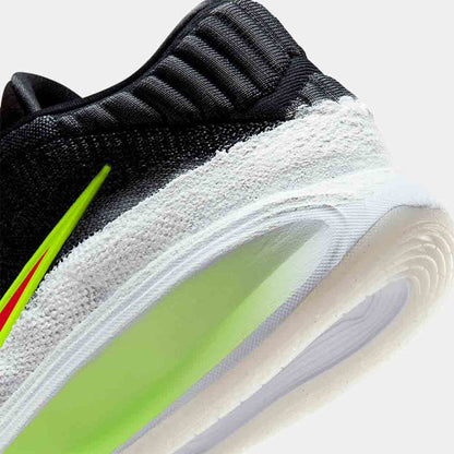 Up close, rear view of the Nike G.T. Hustle 3 "Deep Winter".
