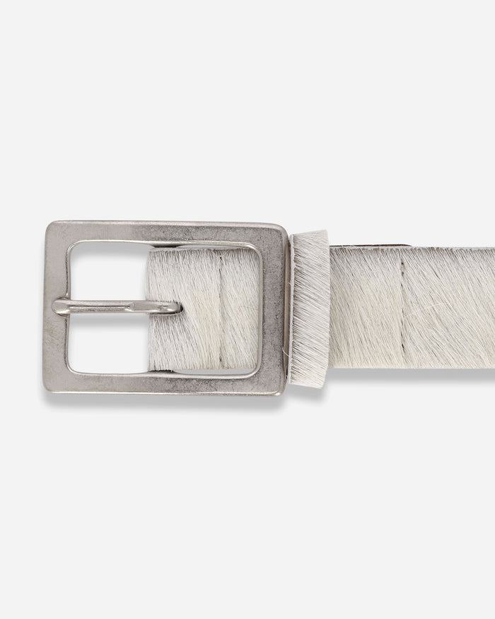 Neighborhood Hair-On Leather Belt White Belts Belt 262PKNH-AC02 WHITE