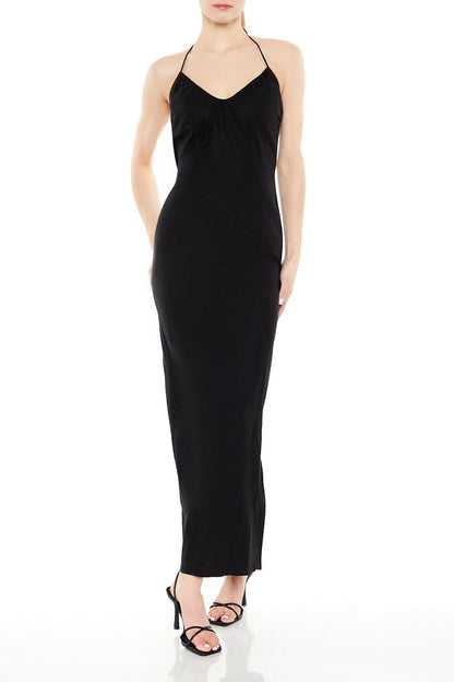Halter Maxi Column Dress