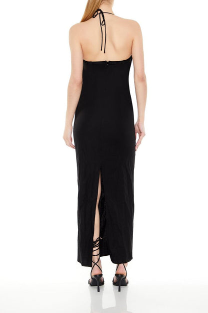 Halter Maxi Column Dress