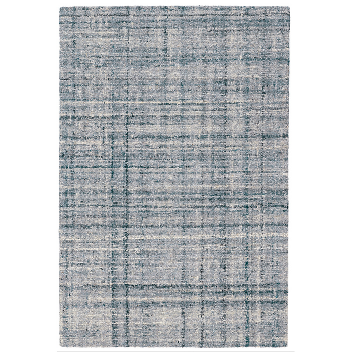 Harris Blue & Ivory Micro Hooked Wool Rug
