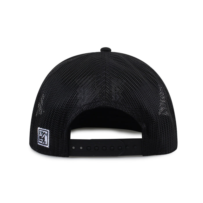 University of Hawaii Class of '92 trucker hat, rear view of mesh back and adjustable snapback closure