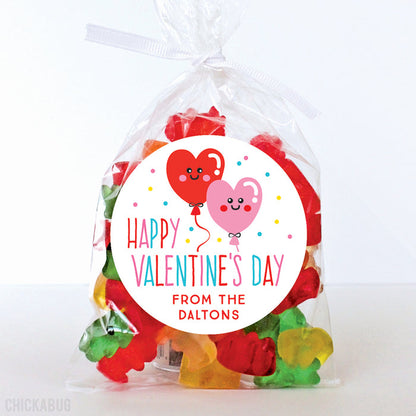 Heart Balloons Valentine's Day Stickers