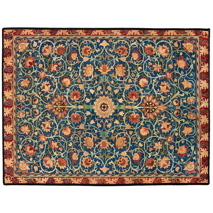 Holland Park Indoor/Outdoor Floor Mat William Morris Blue Golden Red