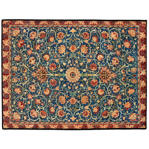 Holland Park Indoor/Outdoor Floor Mat William Morris Blue Golden Red