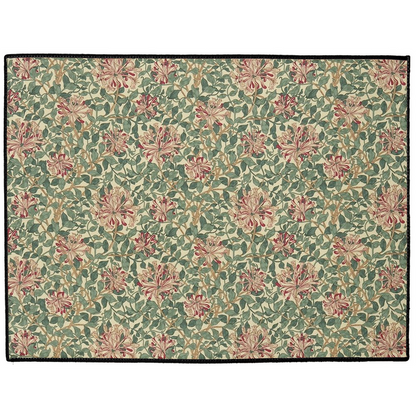Honeysuckle Indoor/Outdoor Floor Mat William Morris Green Pink