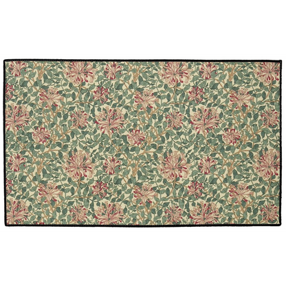 Honeysuckle Indoor/Outdoor Floor Mat William Morris Green Pink