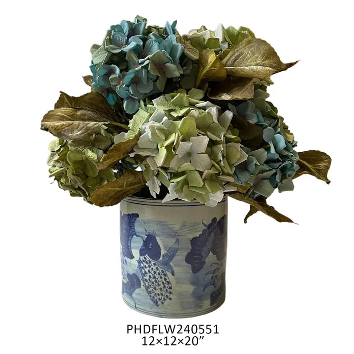 Hydrangea in Chinese Vase