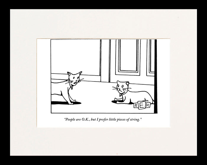 I Prefer Little Pieces of String Cartoon Print