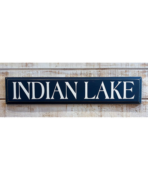 Indian Lake Wooden Sign