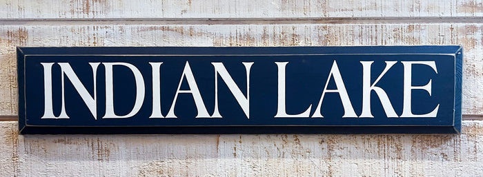 Indian Lake Wooden Sign