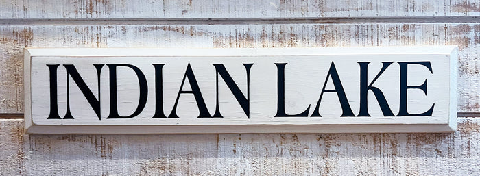 Indian Lake Wooden Sign