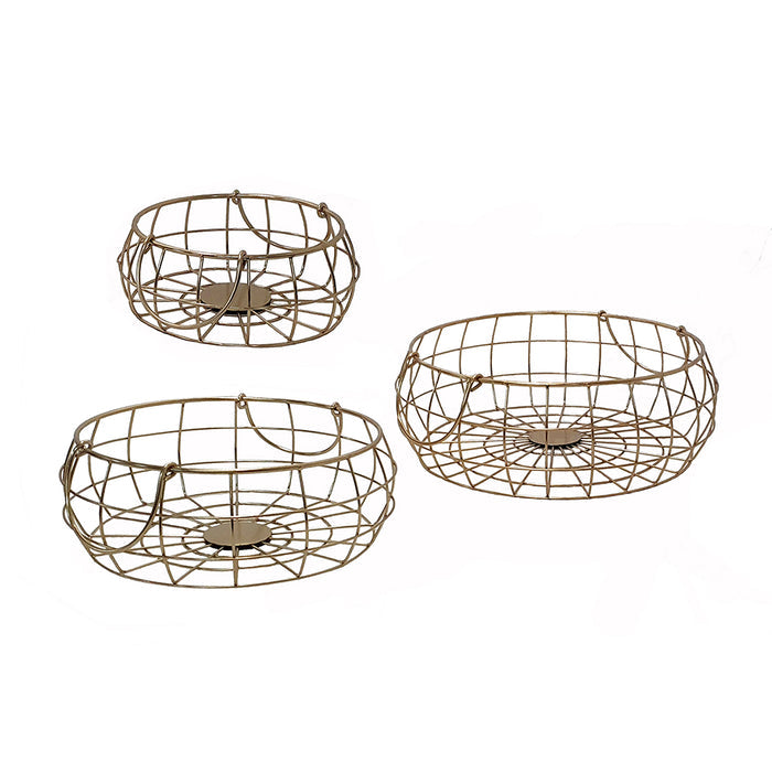 inkton iron baskets set of 3 from A and B Home