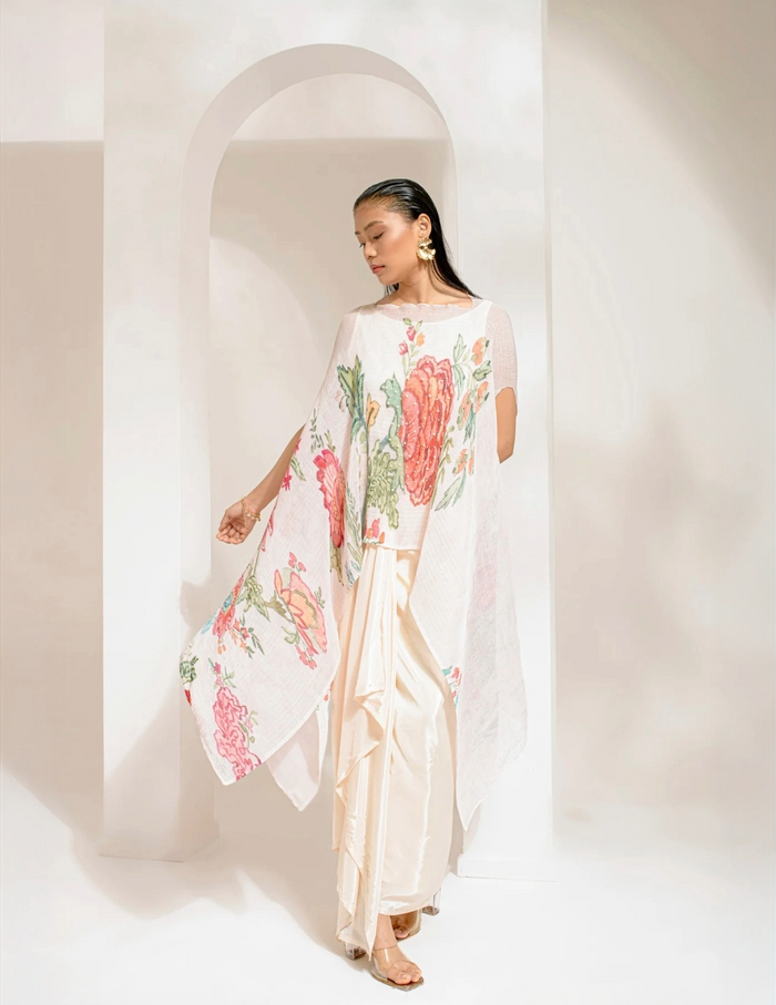 Ivory Kaftan & Dhoti  Set