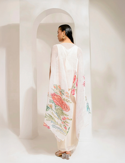 Ivory Kaftan & Dhoti  Set