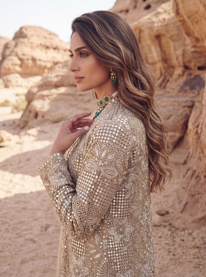 Ivory Embroidered Jacket Set