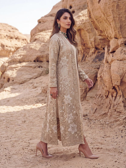 Ivory Embroidered Jacket Set