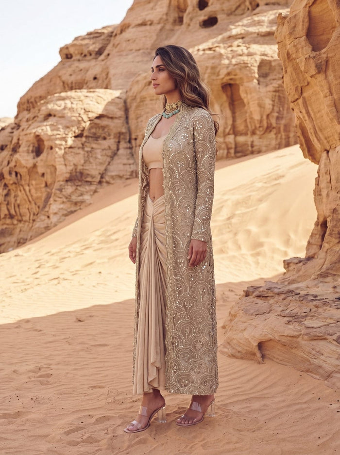 Designer Ivory Jacket Outfit