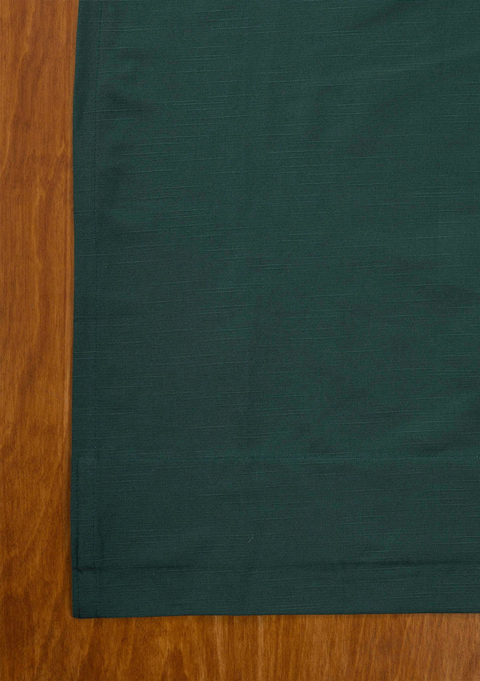 Jade Green 100% Cotton Plain Curtain for living room & bedroom - Room Darkening - Single Piece