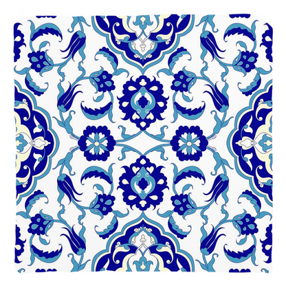 Jasmine Ottoman Cotton Pillows Aqua Blue
