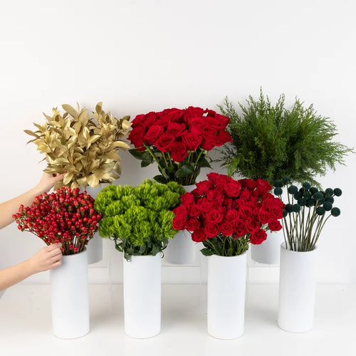 Jingle Bells Bouquet Bar Flower Kit Close Up - Image