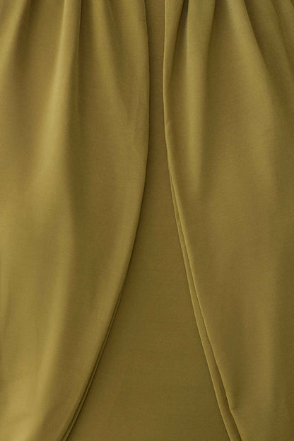 Joan Halter Neck Slinky Maxi Dress - Martini Olive