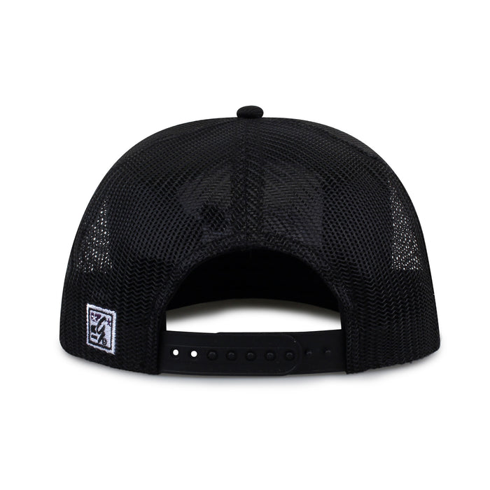 Kansas State University Class of '92 trucker hat, rear view of mesh back and adjustable snapback closure
