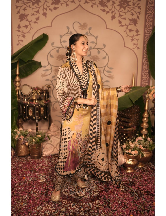 Kheer Yellow Kurta Set