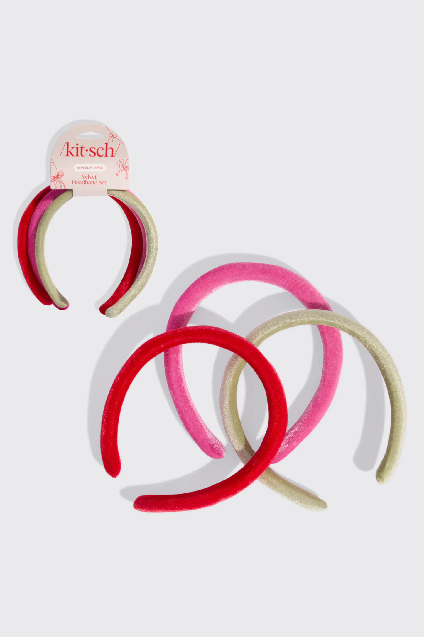 KITSCH - Velvet Headband 3pc Set