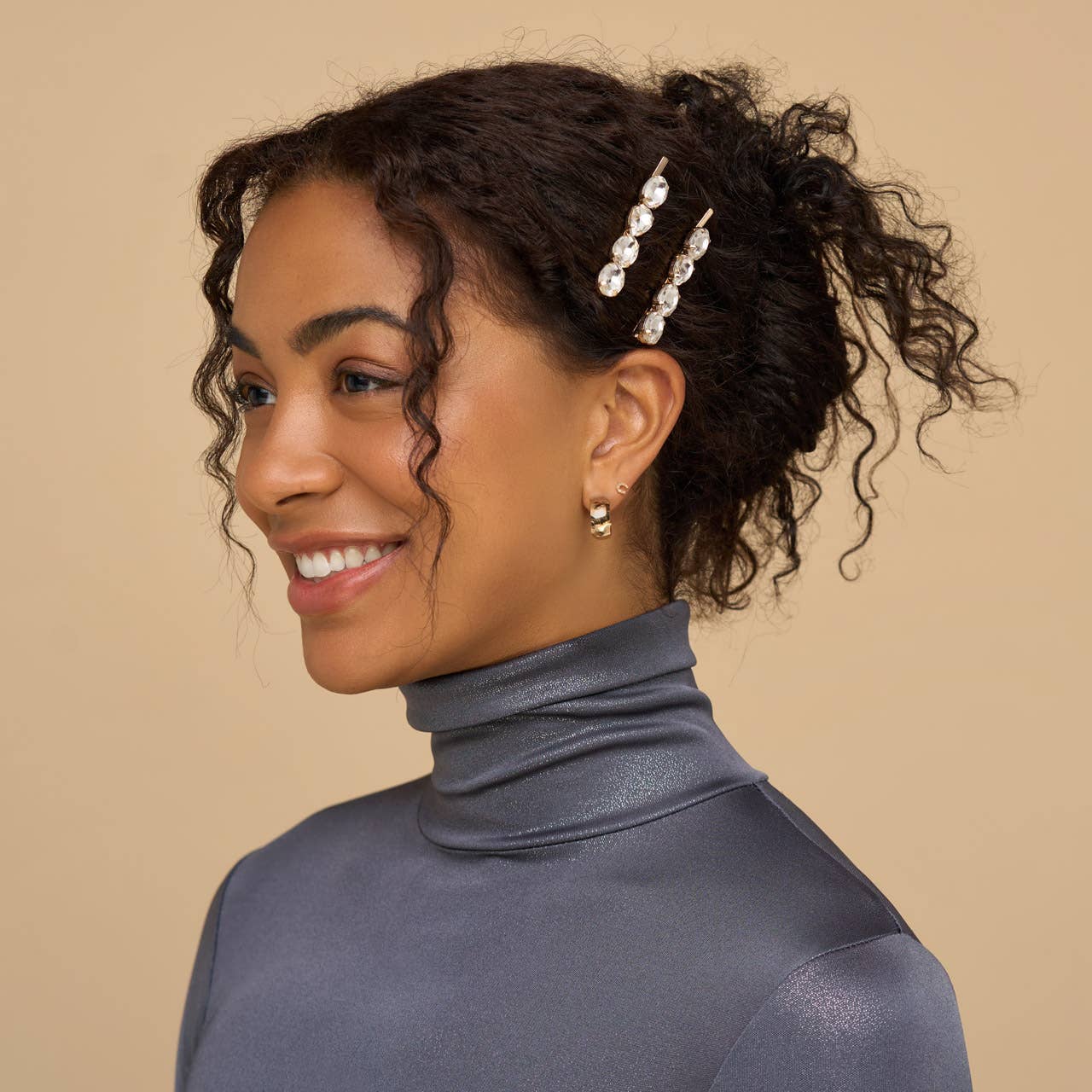 KITSCH  - White Gemstone Bobby Pins