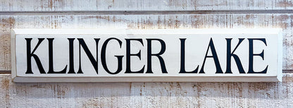Klinger Lake Wooden Sign